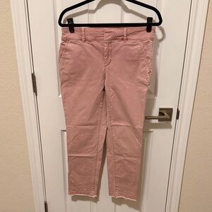 LOFT Cropped Capris in Blush Pink